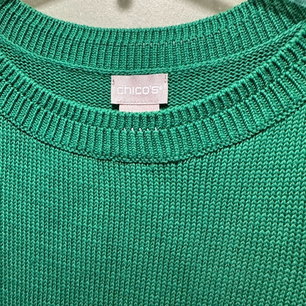 Chico's Green Ribbed Tank Top - Picture 2 of 6